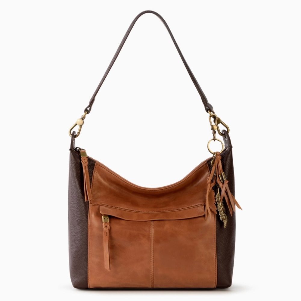 THE SAK ALAMEDA HOBO SLOUCHY COLORBLOCK LEATHER SHOULDER BAG. NEW